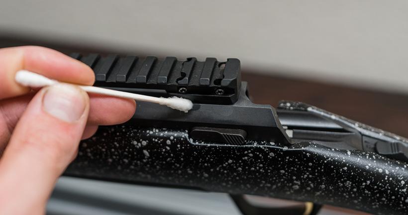 Q tip with acetone to clean up jb weld