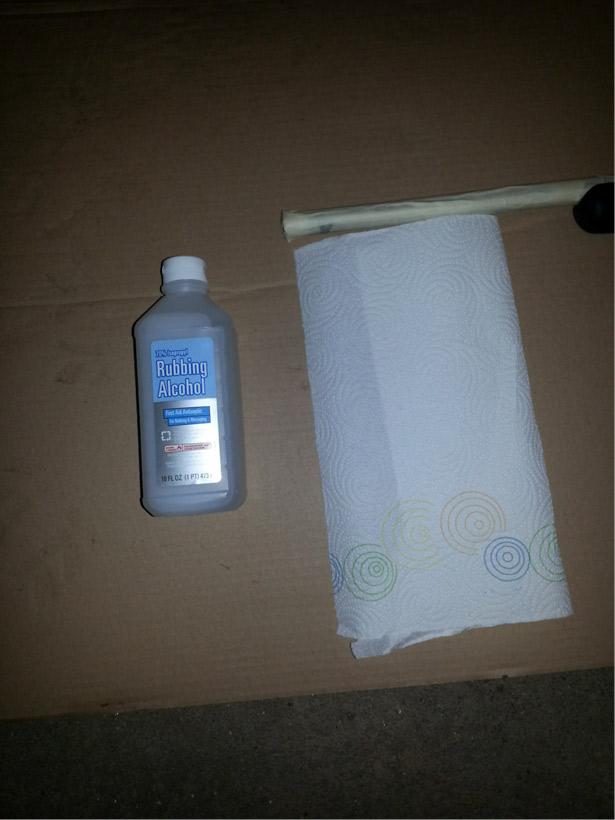 Rubbing alcohol to clean