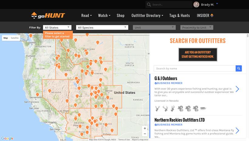 GOHUNT hunting outfitter directory