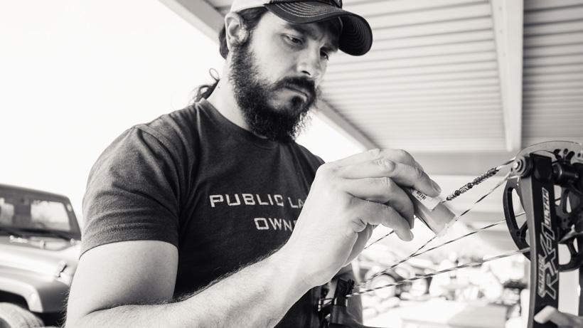 Closeup waxing string