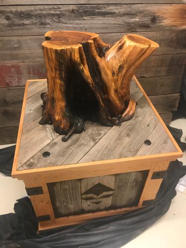 Completed pedestal base