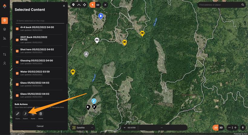 How to export or backup your waypoints on GOHUNT Maps