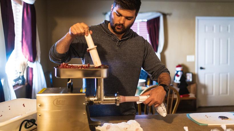 Dan wilde grinding wild game meat