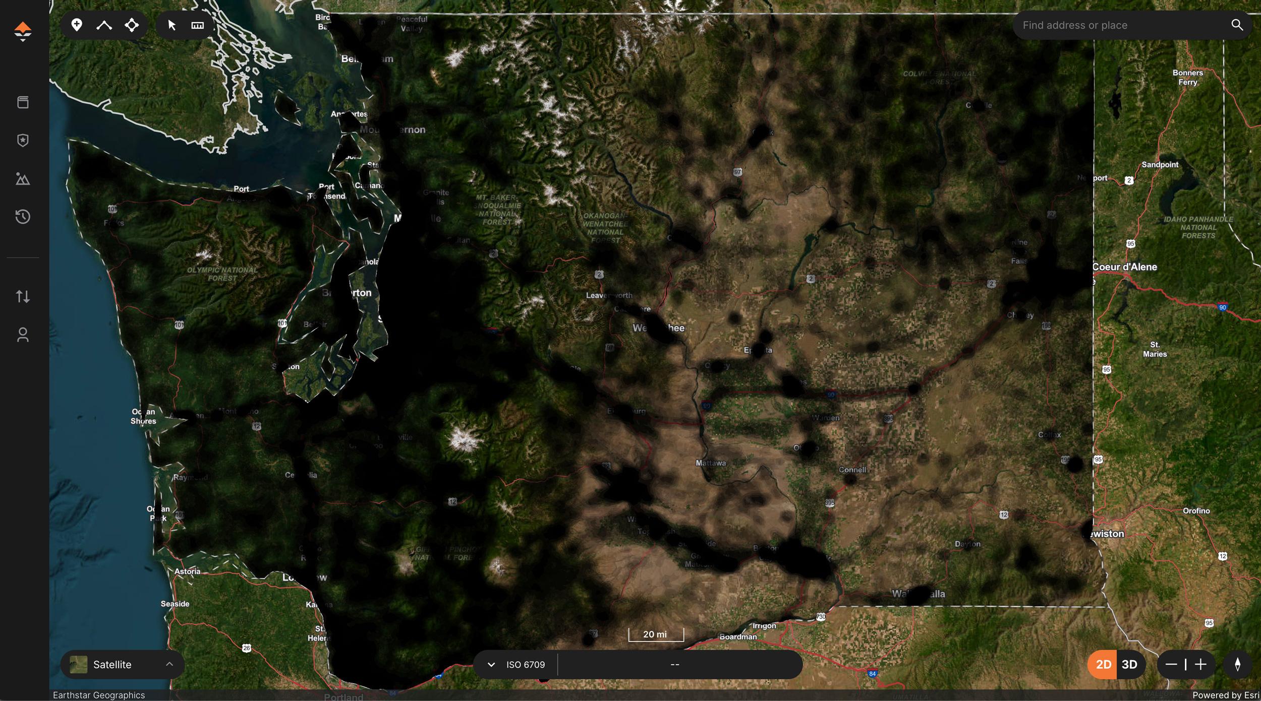 GOHUNT Road Density layer at state level view for big picture research