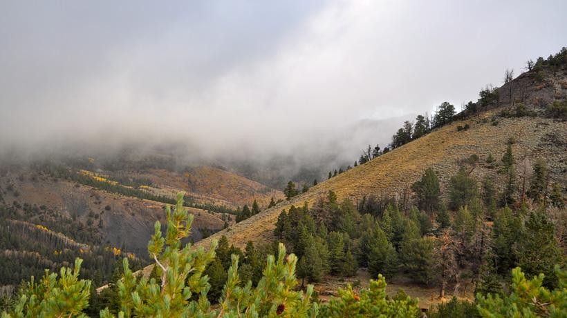 Foggy morning in the henry mountains