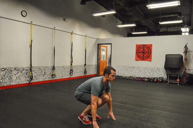 Burpee workout step 2