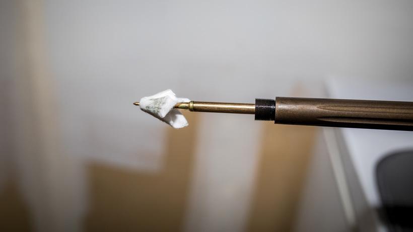 Dirty rifle cleaning patch