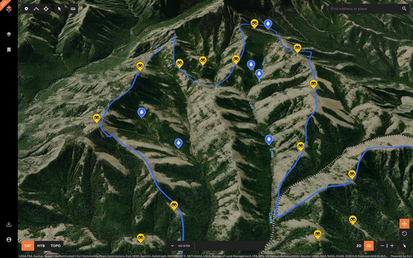 Marking potential water sources