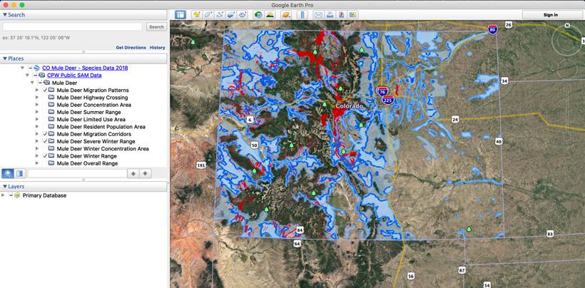 Winter range google earth layers