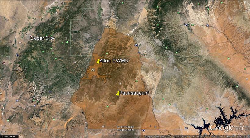 Google Earth Paunsaugunt unit