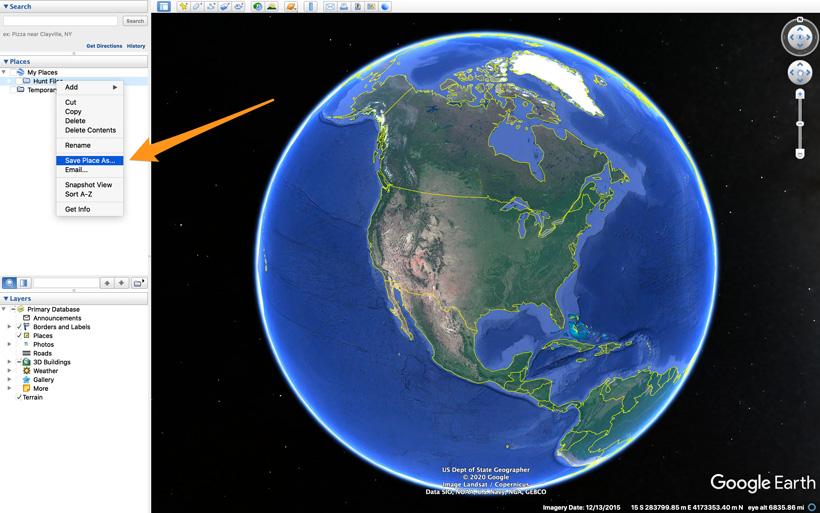 The Save Place As section will save your waypoints to your computer