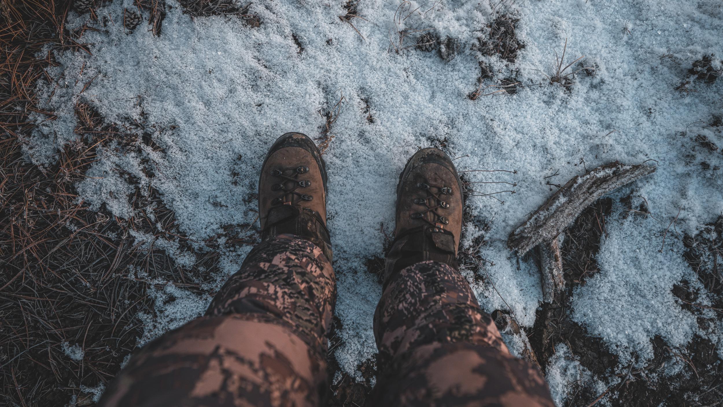 Kenetrek Mountain Extreme boots on late season hunt