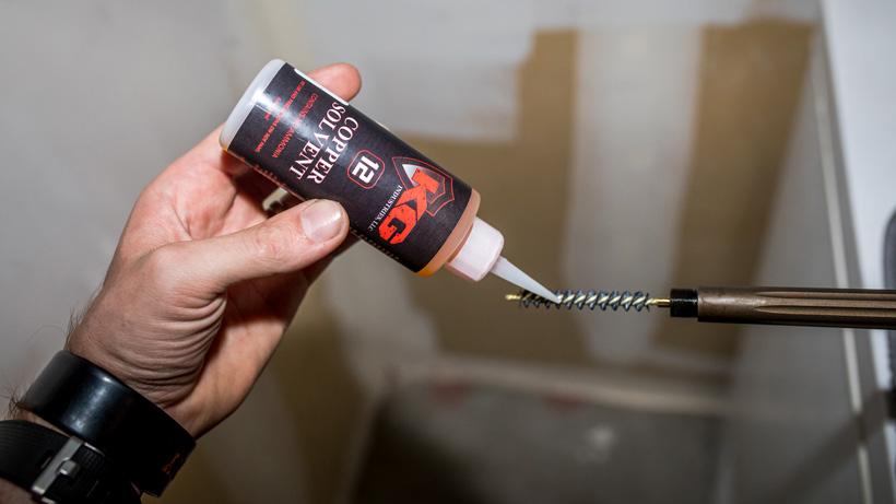 Removing copper fouling in hunting rifle bore