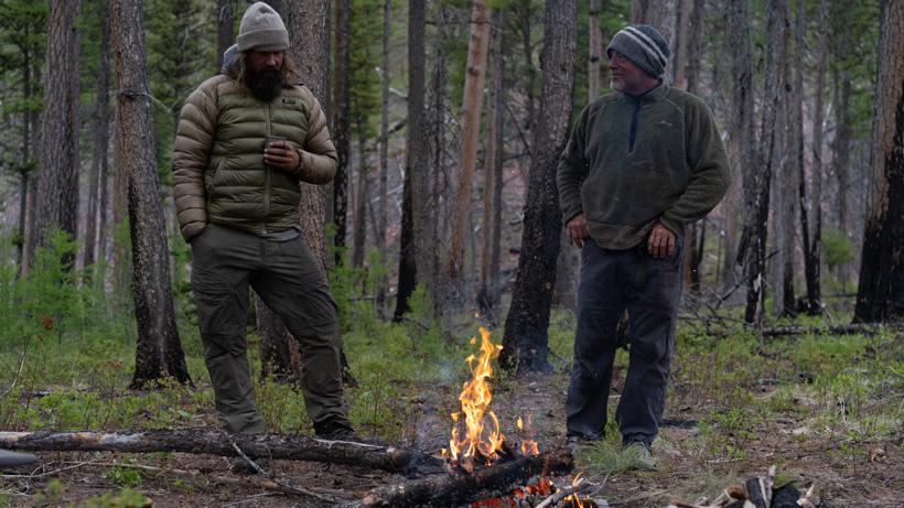 Discussing ideas at bear camp