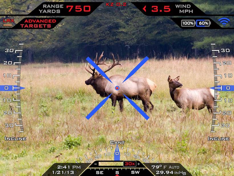 Tracking point locked on a bull elk