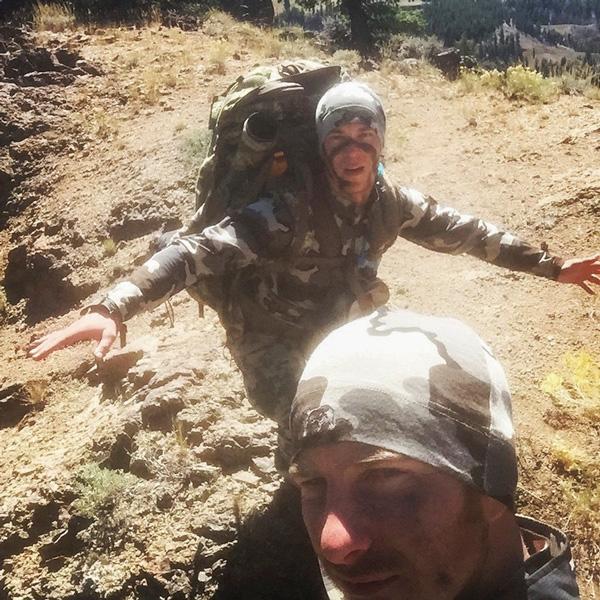 Taking a selfie while hunting