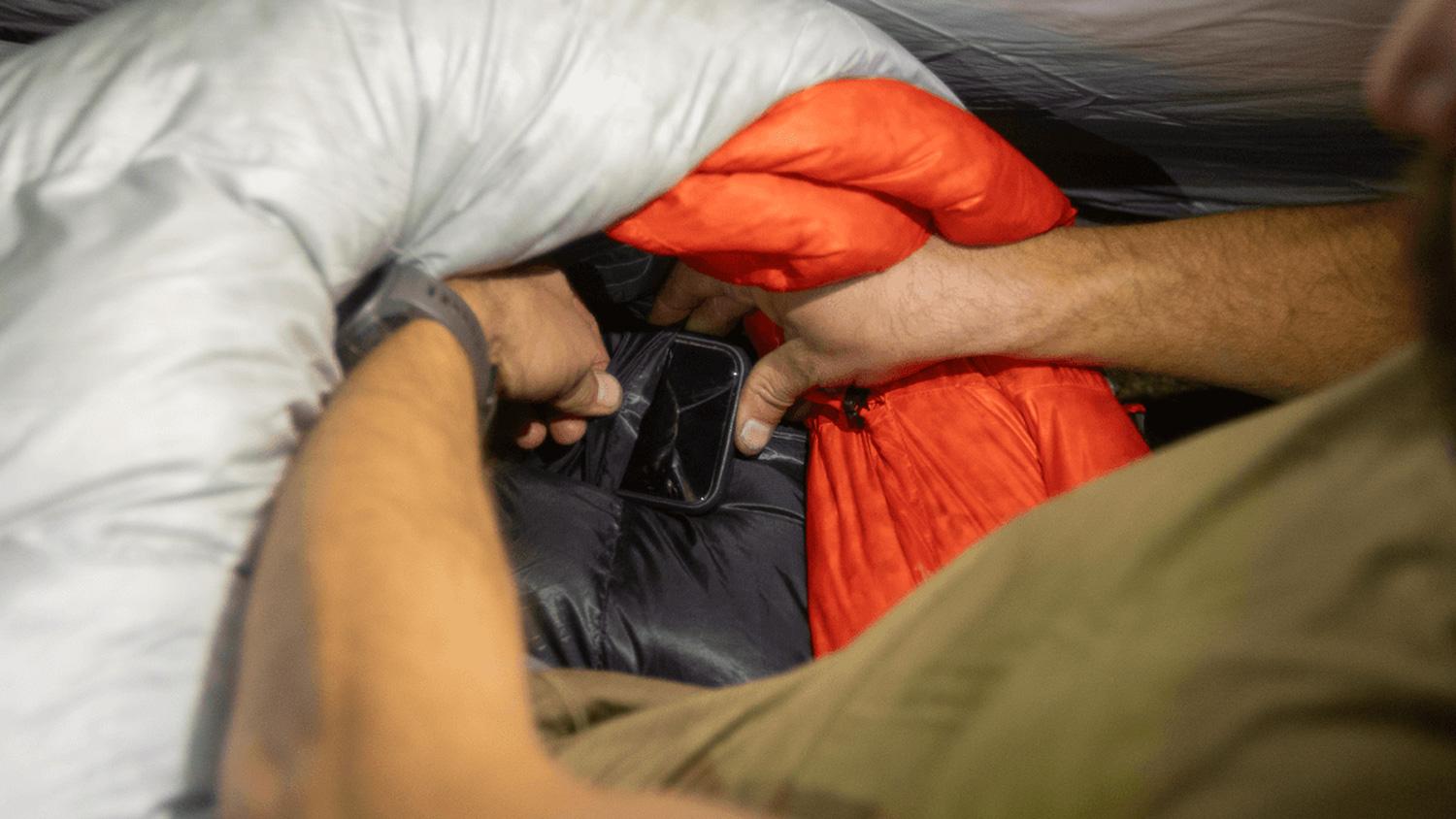 Argali Alpine sleeping bag cell phone pocket