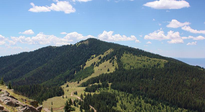 Trail running in the mountains