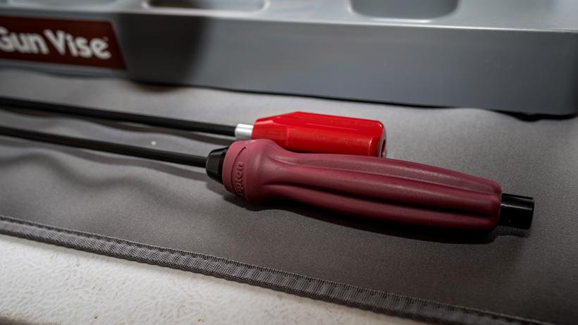 Carbon fiber and nylon rifle bore cleaning rods