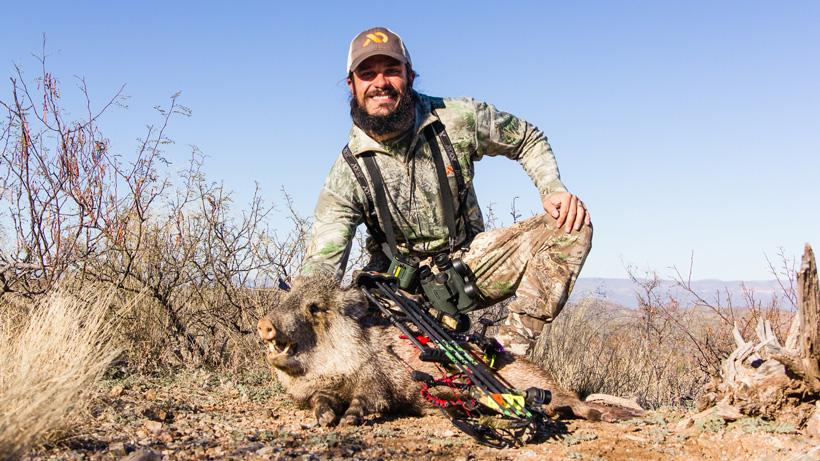 Josh kirchner with an arizona archery javelina