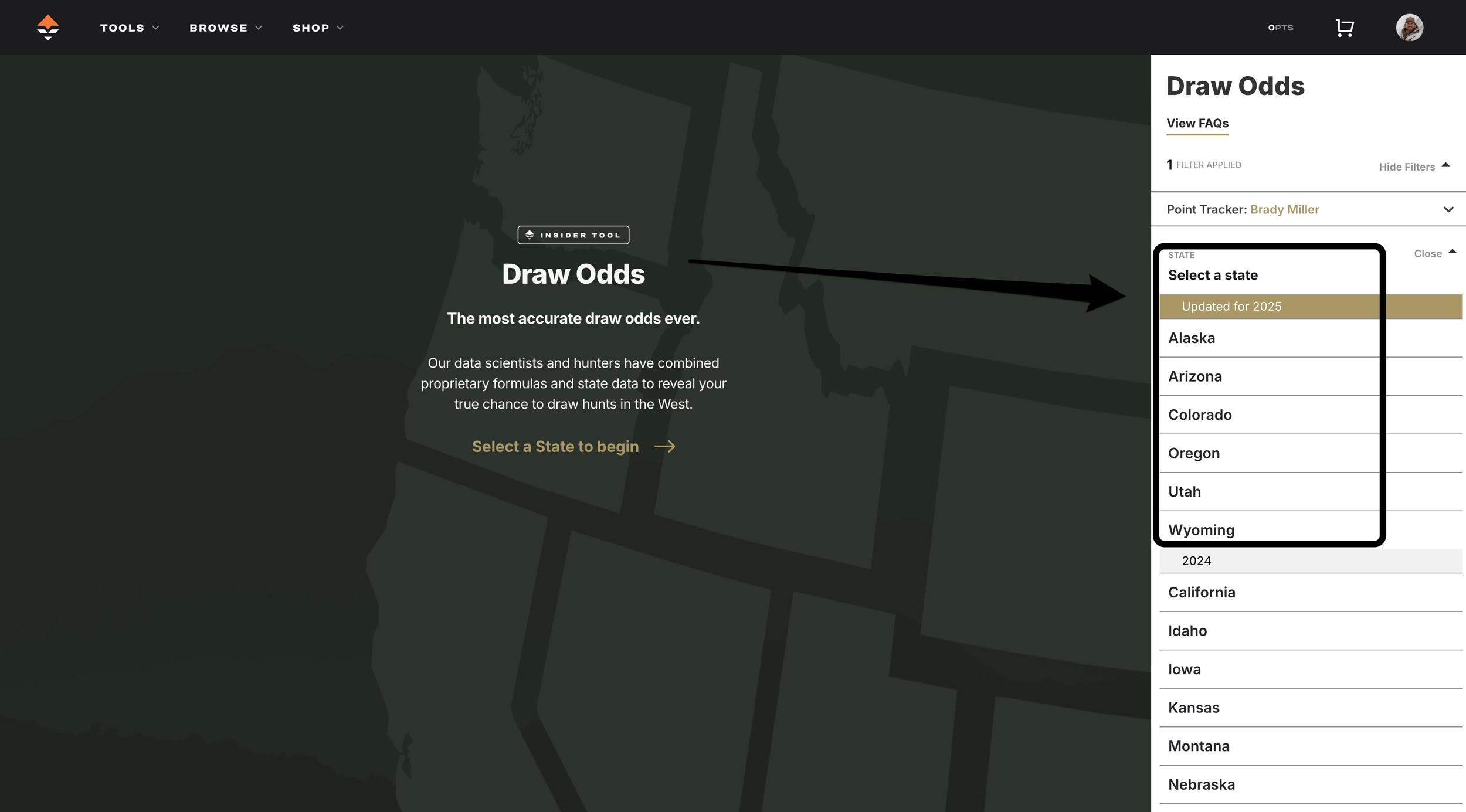 GOHUNT draw odds section showing updated draw odds