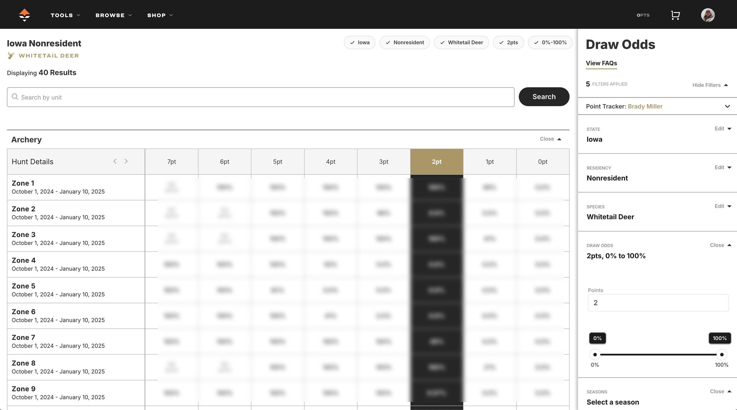Iowa whitetail deer draw odds on Insider