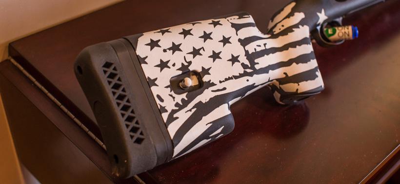 Custom rifle stock length of pull adjustment