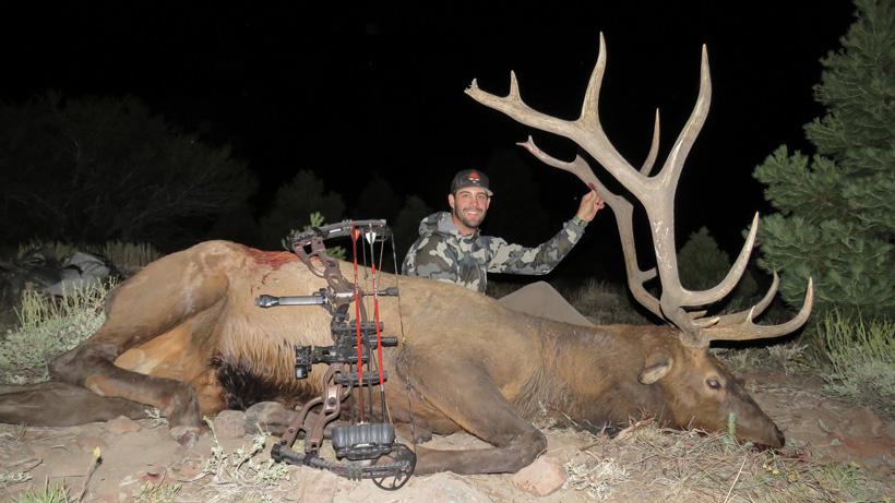 Blake sartini with a nevada bull elk taken with 7l outfitters