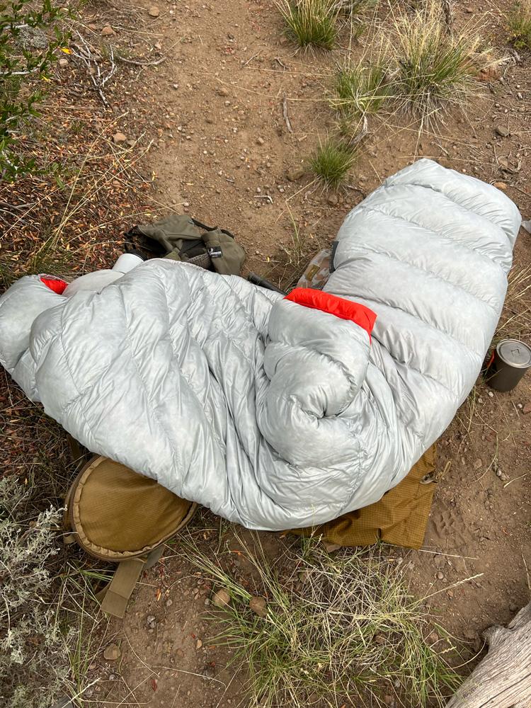 Trail using the Argali Alpine sleeping bag