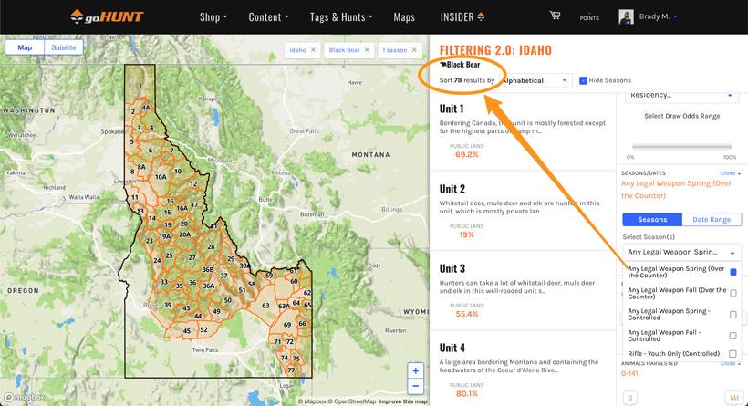 Idaho over the counter black bear hunts