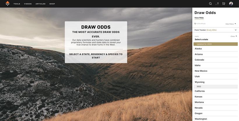Gohunt insider standalone detailed draw odds page